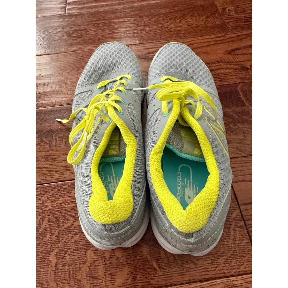 New Balance 577 Womens Training Shoes Grey Neon Yellow WX577LA Size 11